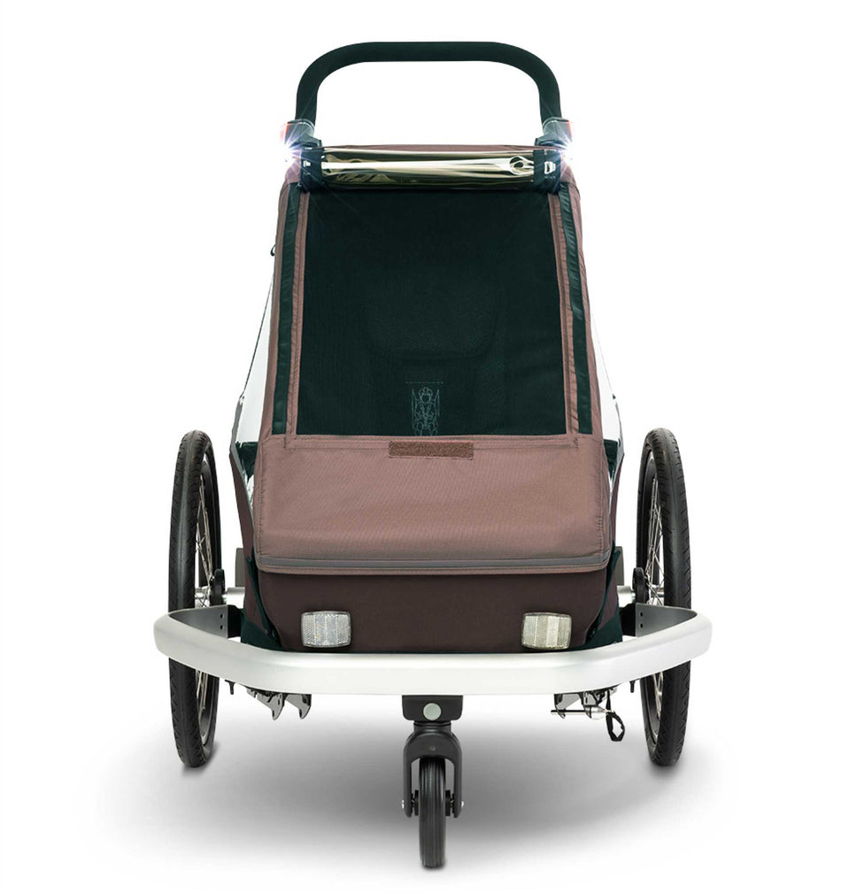Croozer Kid Vaaya 1 + Sensor-Licht Fahrradanhänger blossom red