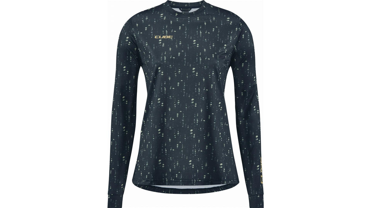 Cube ATX WS Rundhalstrikot Langarm black pattern - L (40)