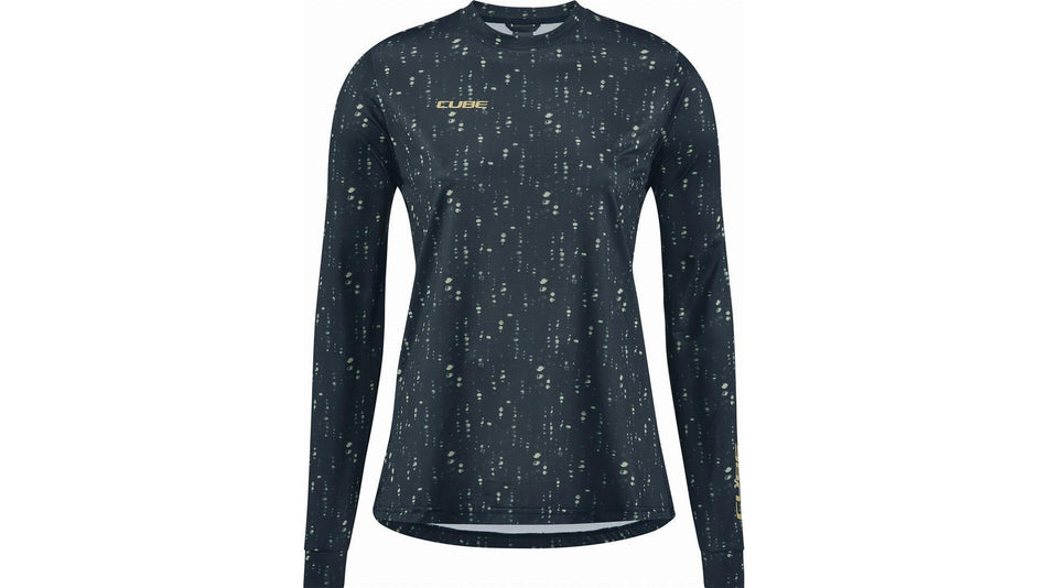 Cube ATX WS Rundhalstrikot Langarm black pattern