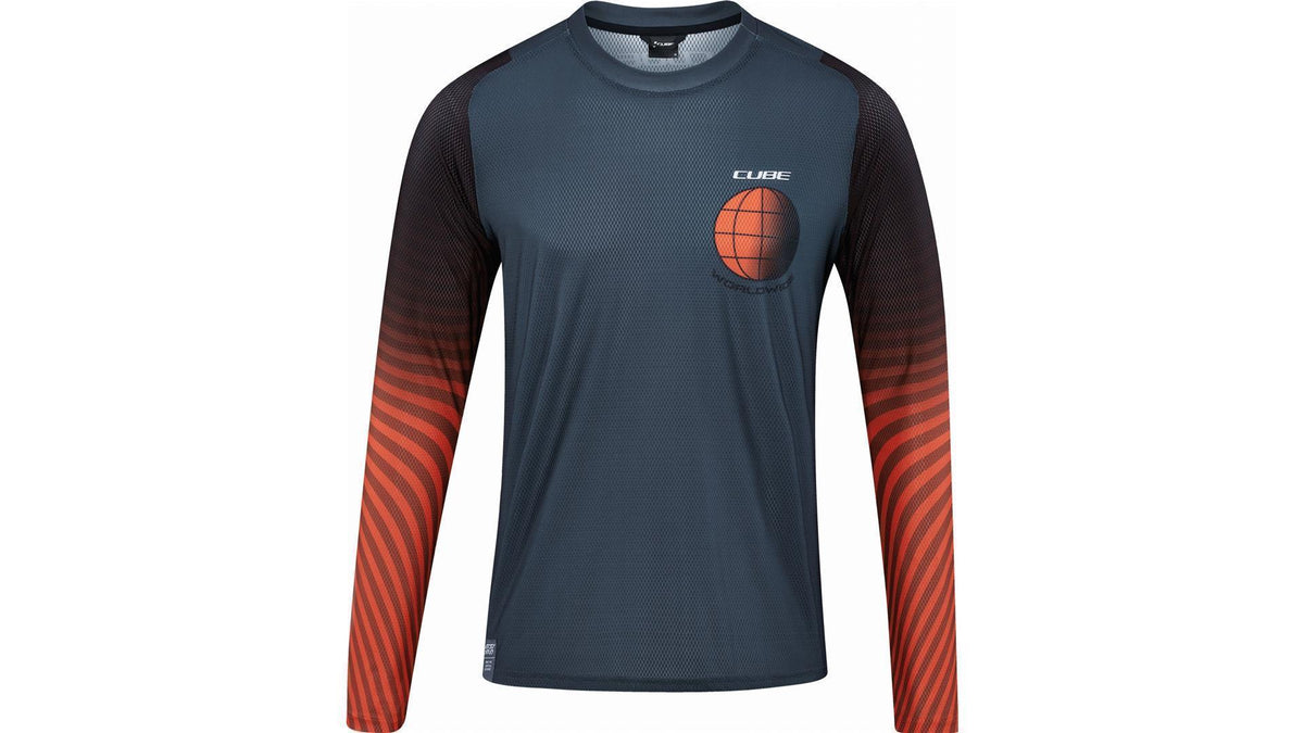 Cube Vertex Rundhalstrikot Kurzarm grey ́n ́red - M