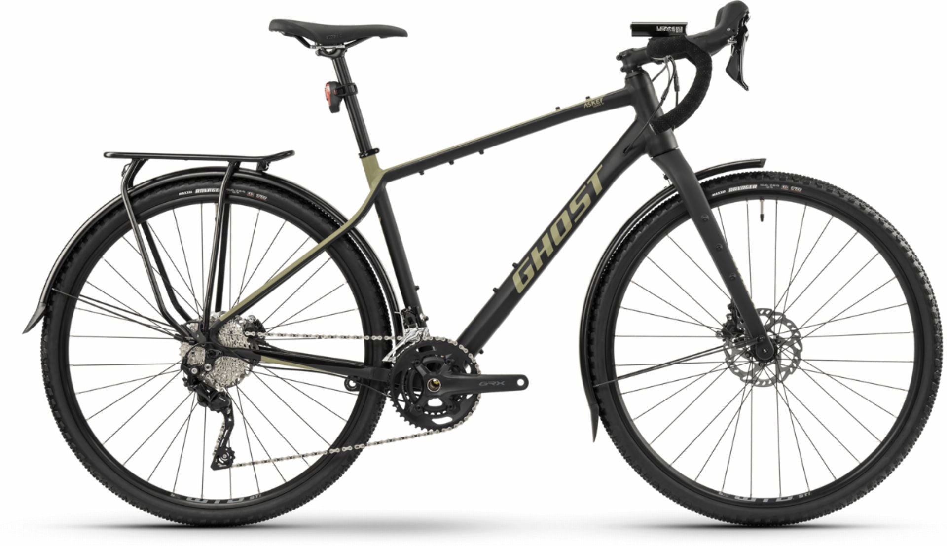Ghost Asket Essential EQ Gravelbike Diamant 28" black/light kaki matt - L
