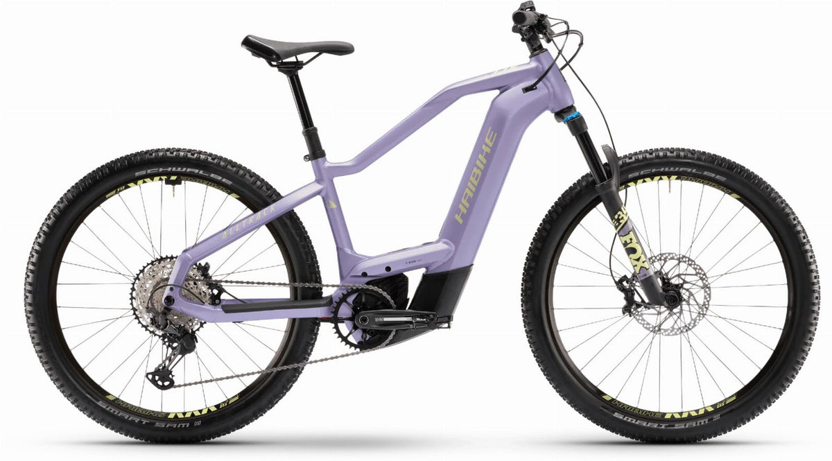 haibike alltrack 7 fahrradständer Haibike AllTrack 11 750 Wh E-Bike Hardtail Diamant royal viola/lemon