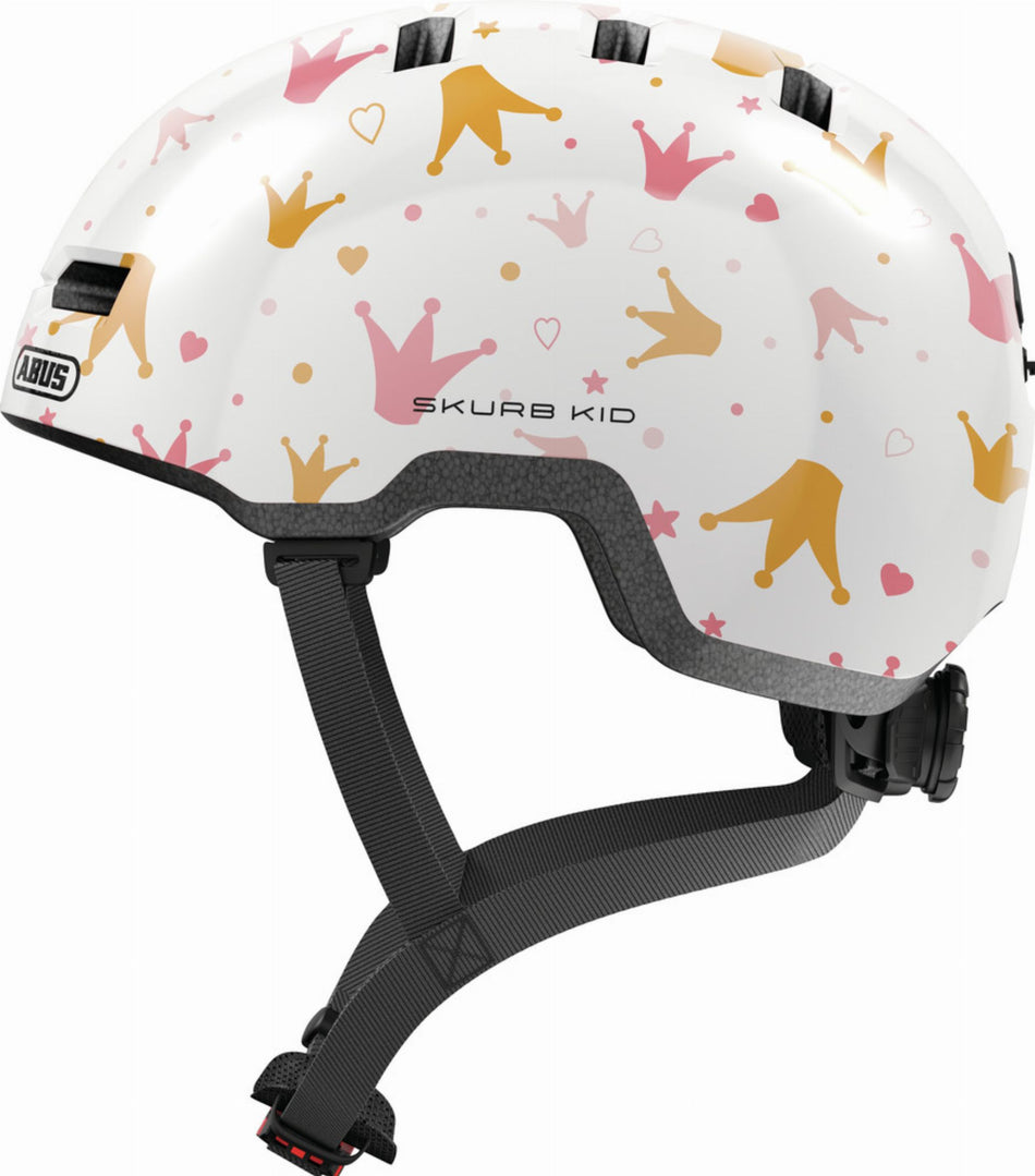 Abus Skurb Kid Kinder-Helm white crowns
