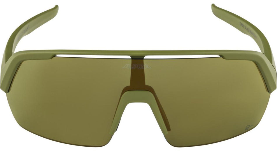 Alpina Turbo HR Q-Lite Sportbrille olive matt/mirror bronce