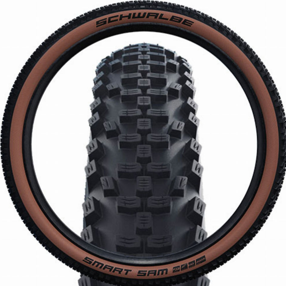 Schwalbe Smart Sam DD, RaceGuard, Performance Line, Tube, SnakeSkin Drahtreifen 27,5" Addix bronze-skin 65-584