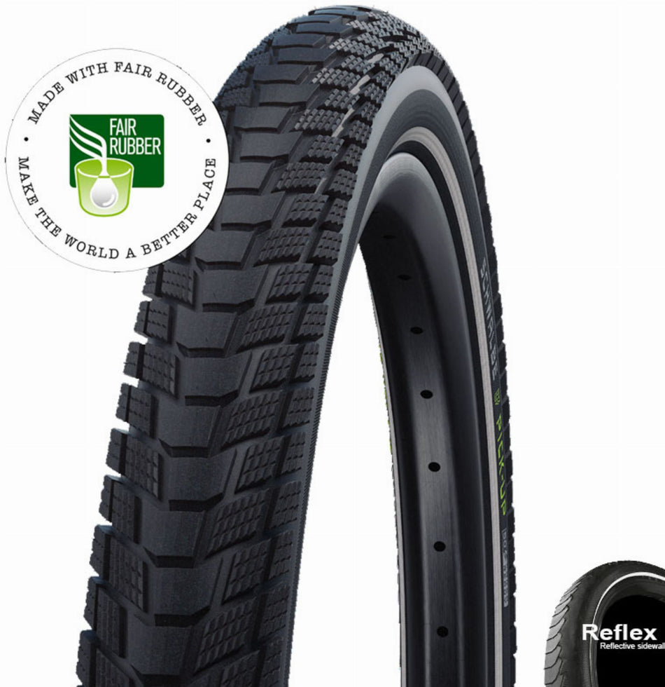 Schwalbe Pick-Up Super Defense, Performance Line, TwinSkin Drahtreifen 20" Addix E schwarz-reflex 65-406