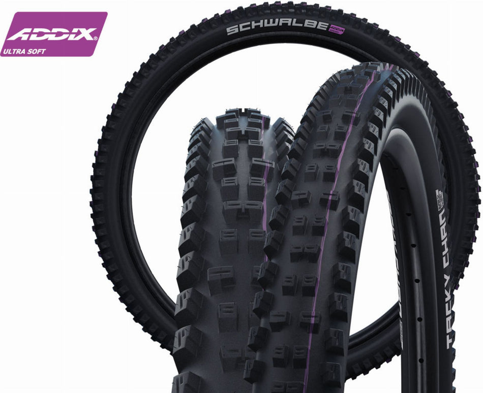 Schwalbe Tacky Chan Super Downhill, Evolution Line, TLE, SnakeSkin Faltreifen 29" Addix Ultra Soft schwarz-skin 62-622