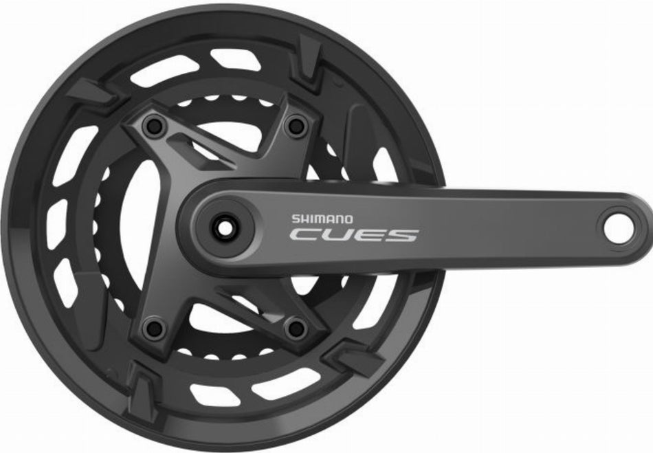 Shimano FC-U6000 Cues Kurbelgarnitur 2x9/10-fach mit Kettenschutzring, 46-30 Zähne schwarz