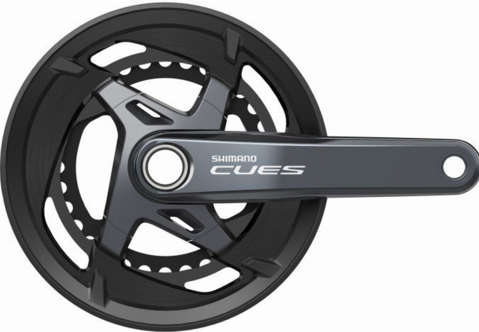 Shimano FC-U8000 Cues Kurbelgarnitur 2x11-fach mit Kettenschutzring, 46-32 Zähne schwarz