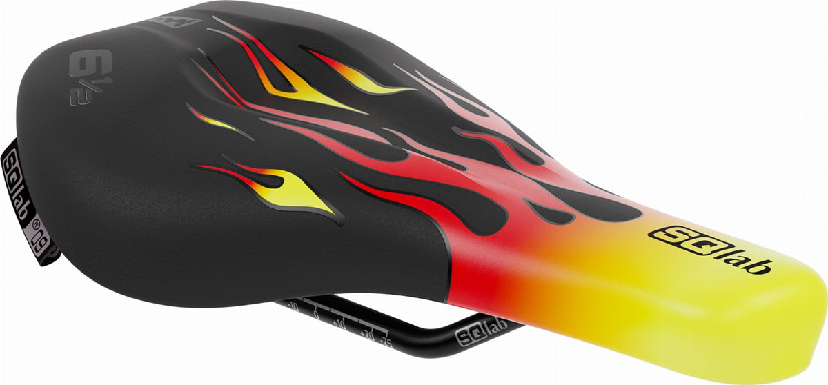 SQlab 6 1/2 Ergowave Flames Kindersattel schwarz - 9 cm