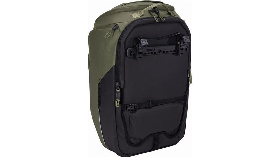 Thule Paramount Hybrid Pannier Fahrradpacktasche und Rucksack in einem Soft Green 26 L