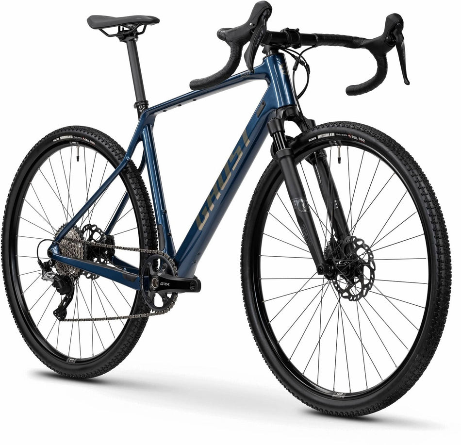 Ghost Asket CF Full Party Gravelbike Diamant 28" metallic dark blue/carbon showing - glossy