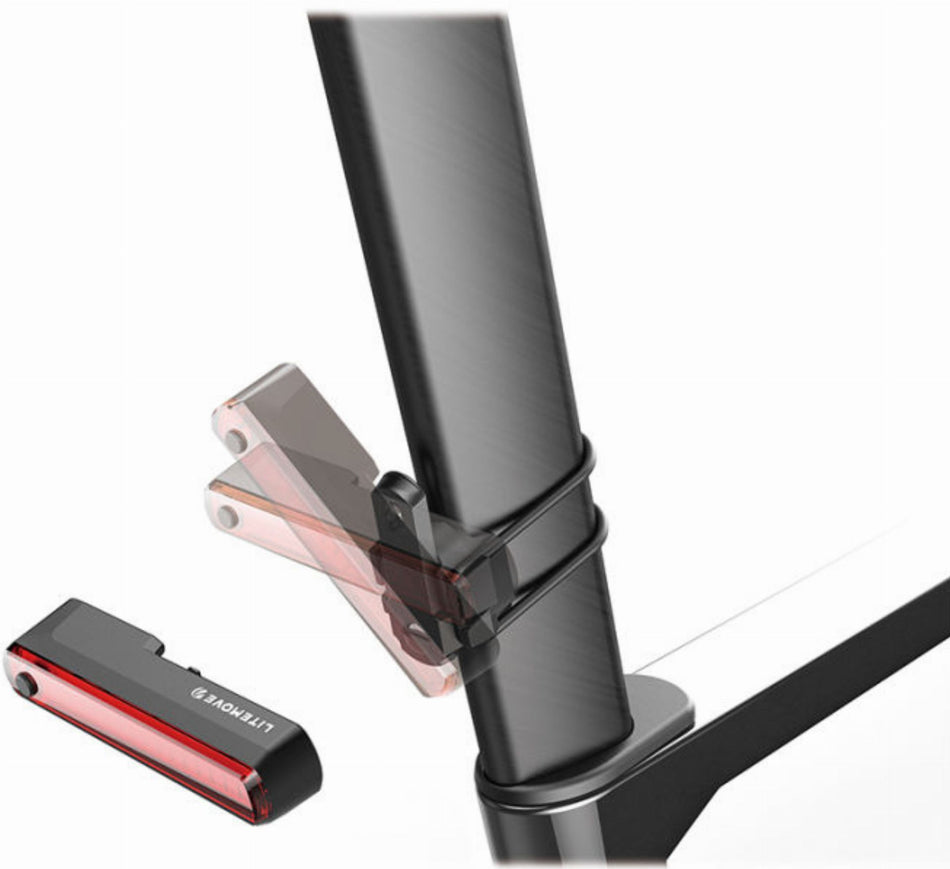 Litemove Rücklicht Sattelstütze, USB, TL03, Magnet/Silikonbandbefestigung 34 + 42mm