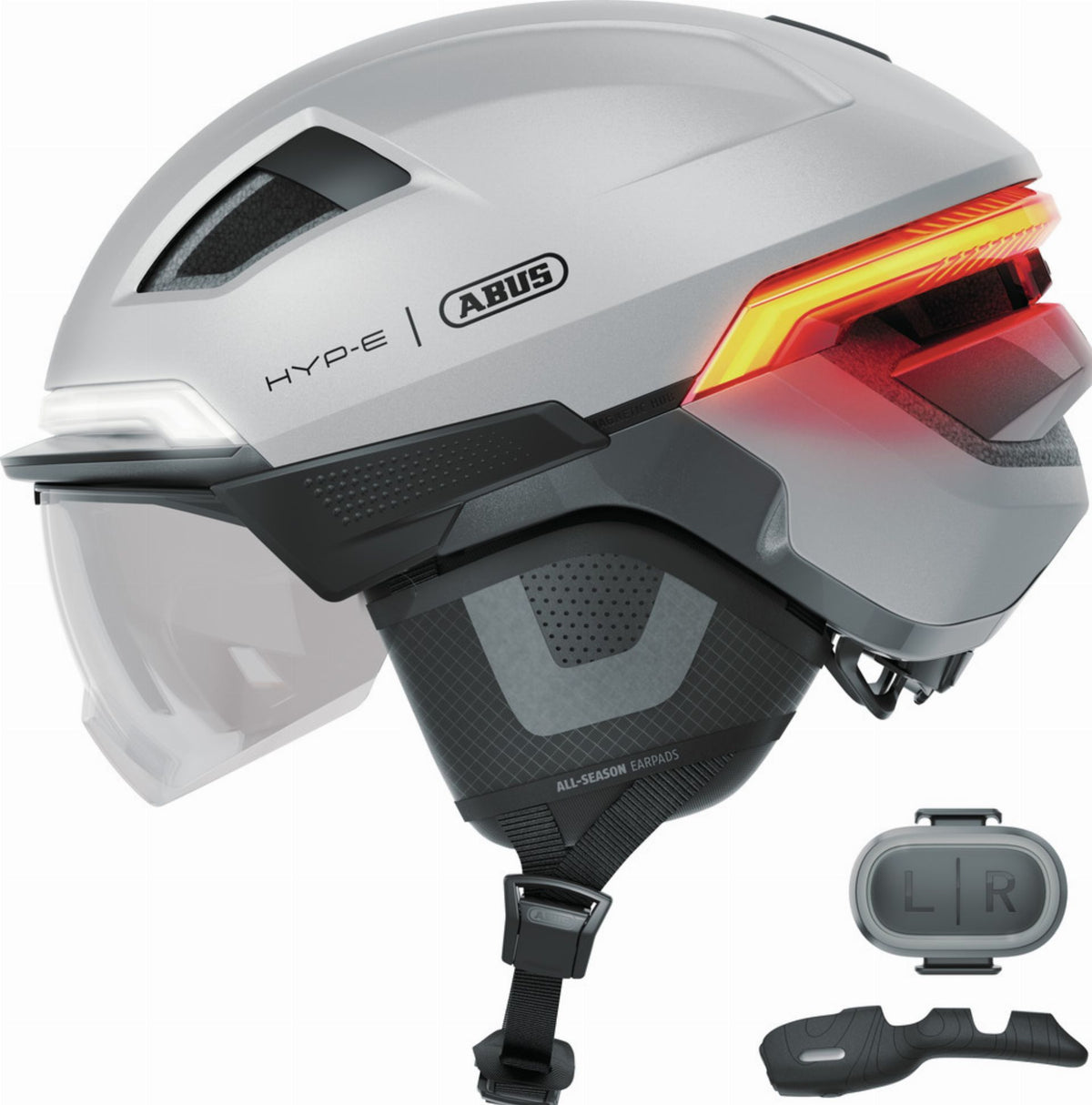 Abus Hyp-E BL.Ace Helm gleam silver - M (54-58 cm)