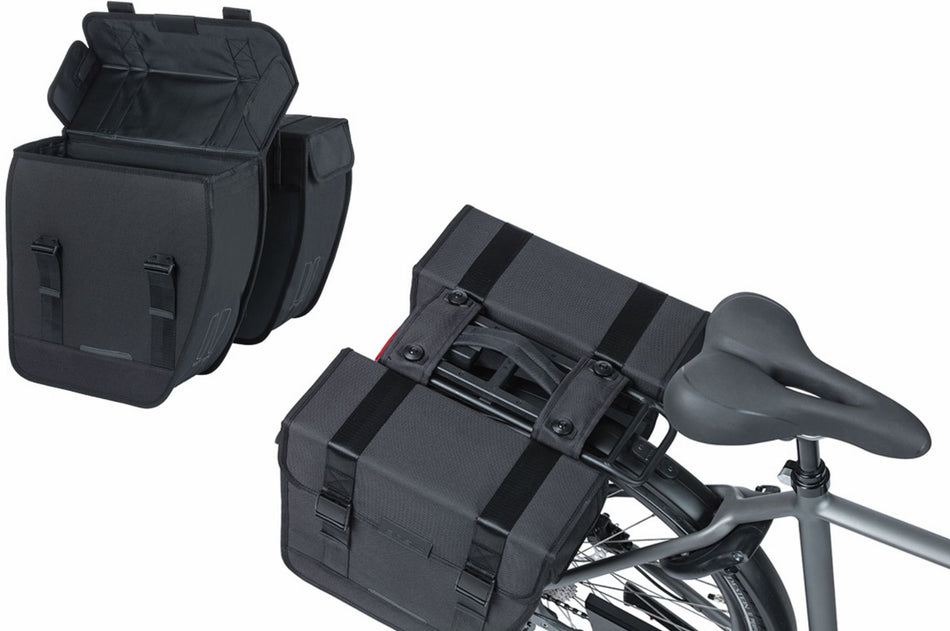 Basil Tour MIK 2.0 Doppeltasche schwarz 28 L