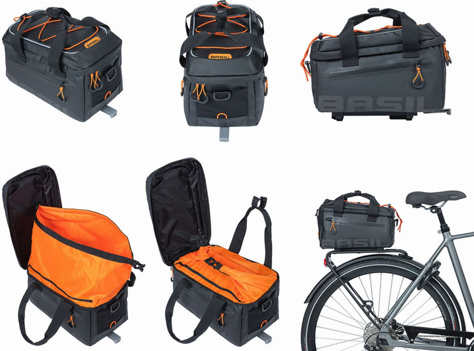 Basil Miles Tarpaulin MIK 2.0 Gepäckträgertasche schwarz/orange 7 L