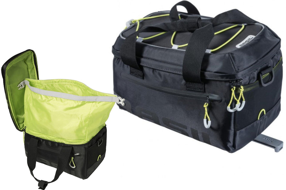 Basil Miles Trunkbag MIK 2.0 Gepäckträgertasche schwarz/lime 7 L