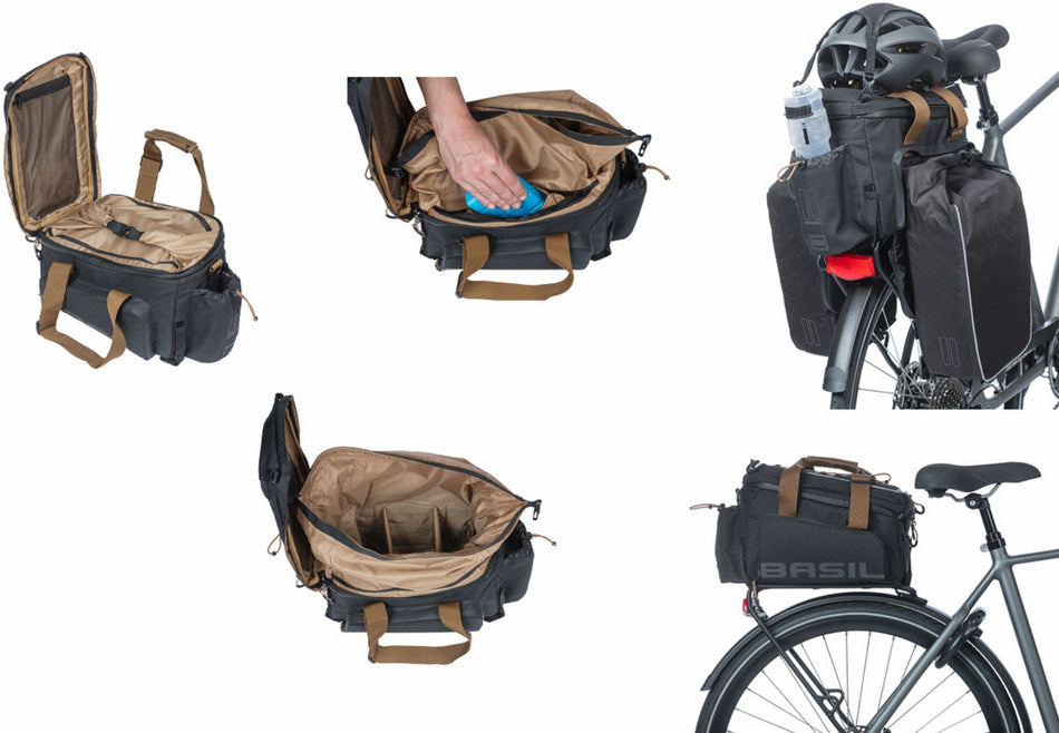 Basil Miles Trunkbag XL Pro MIK 2.0 Gepäckträgertasche schwarz/grau 9 L - 36 L