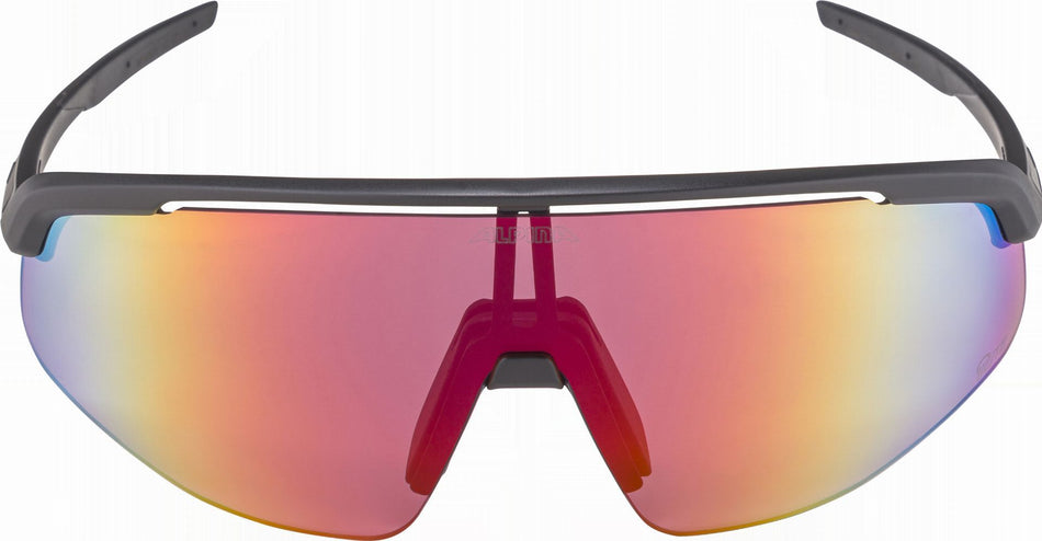 Alpina Turbo Pro Q-Lite Sportbrille black matt/mirror red one size