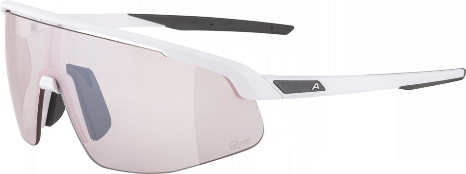 Alpina Turbo Pro Q-Lite Sportbrille white matt/mirror pink one size
