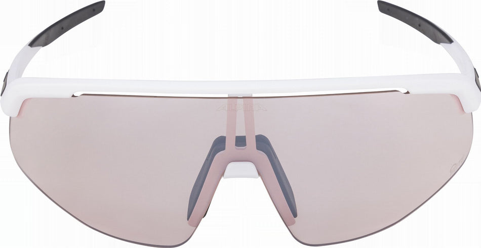 Alpina Turbo Pro Q-Lite Sportbrille white matt/mirror pink one size