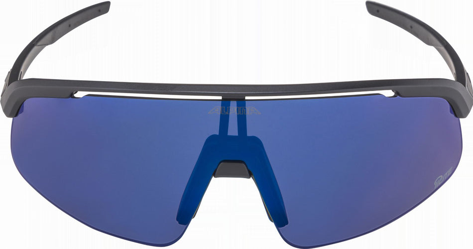 Alpina Turbo Pro S Q-Lite Sportbrille black matt/mirror blue one size