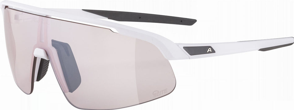 Alpina Turbo Pro S Q-Lite Sportbrille white matt/mirror pink one size