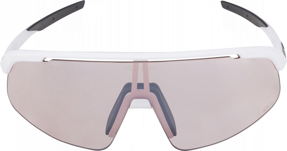 Alpina Turbo Pro S Q-Lite Sportbrille white matt/mirror pink one size