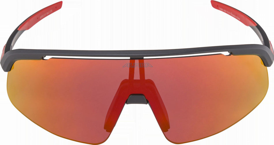 Alpina Turbo Pro Youth Jugendbrille black matt/mirror red one size