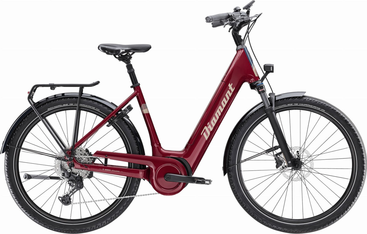 diamant e bike damen Diamant Mandara Gen 3 545 Wh E-Bike Wave 27,5" aventurinrot metallic – Biketech24