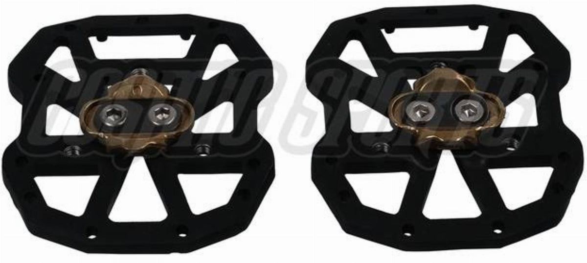 NG Sports Keihee Pedalplattform Adapter für Klickpedale 2-Loch + 3-Loch 1 Paar schwarz 90 x 80 x 7 mm