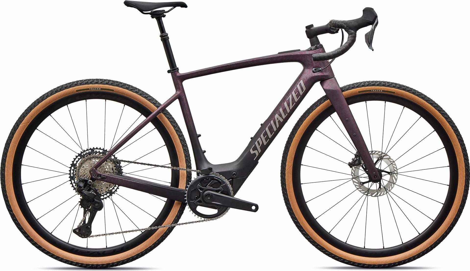 Specialized Creo SL Expert Carbon 320 Wh E-Gravel Rad Diamant 28" Satin Nebula Metallic/bordeaux Metallic Dry Impasto/desert Metallic - 58 cm