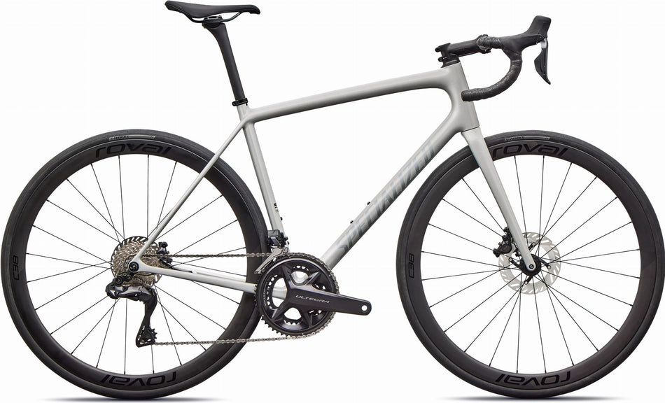 Specialized Aethos 2 Expert DI2 Rennrad Diamant 28" Gloss Dolomite Metallic / Blue Pearl Over Shadow Silver