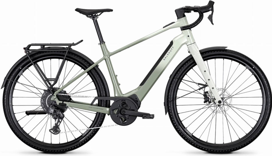 Kalkhoff Endeavour L Touring 400 Wh E-Bike Diamant aqua grey/fennel green