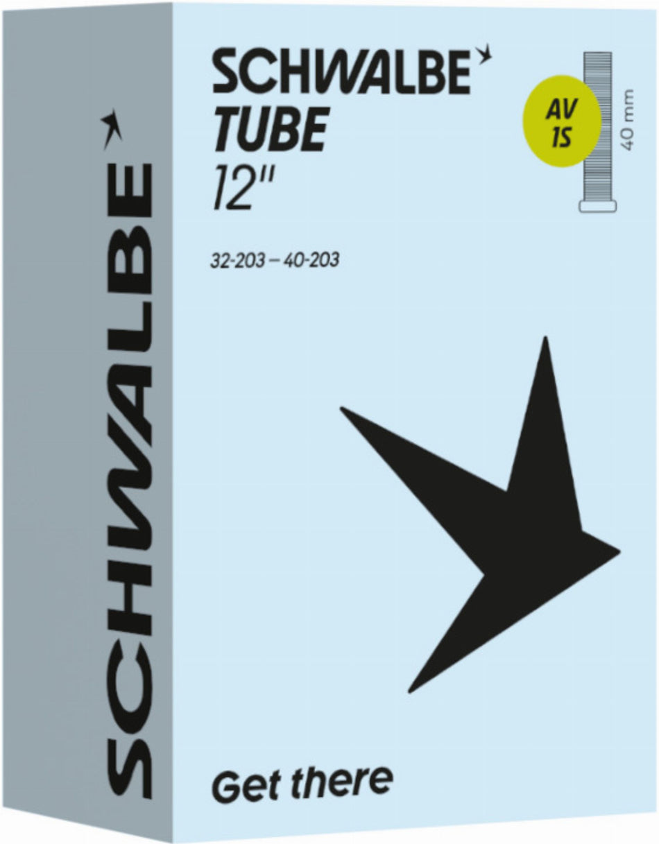 Schwalbe Standard Schlauch 12" NR. 1S schwarz ETRTO 32/40-203 AV 40 mm