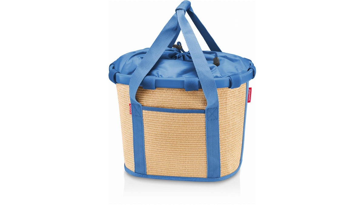 KLICKfix Bikebasket Lenkertasche Bastlook raffia blue – Biketech24