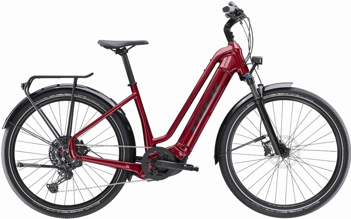 trek mountainbike damen e-bike Trek Allant+ 7 Lowstep 625 Wh E-Bike Wave 27,5" Crimson – Biketech24