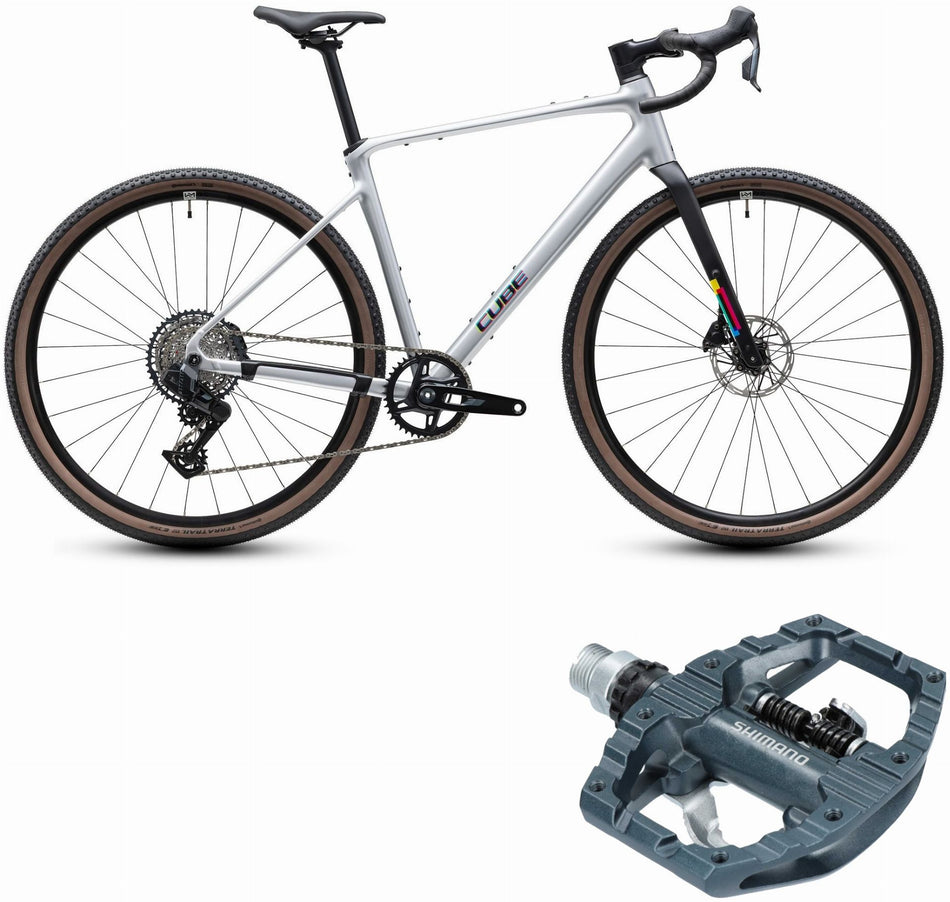 Cube Nuroad SLX Gravelbike Diamant 28" spaceship´n´cmyk inkl. Shimano PD-EH500 Pedale