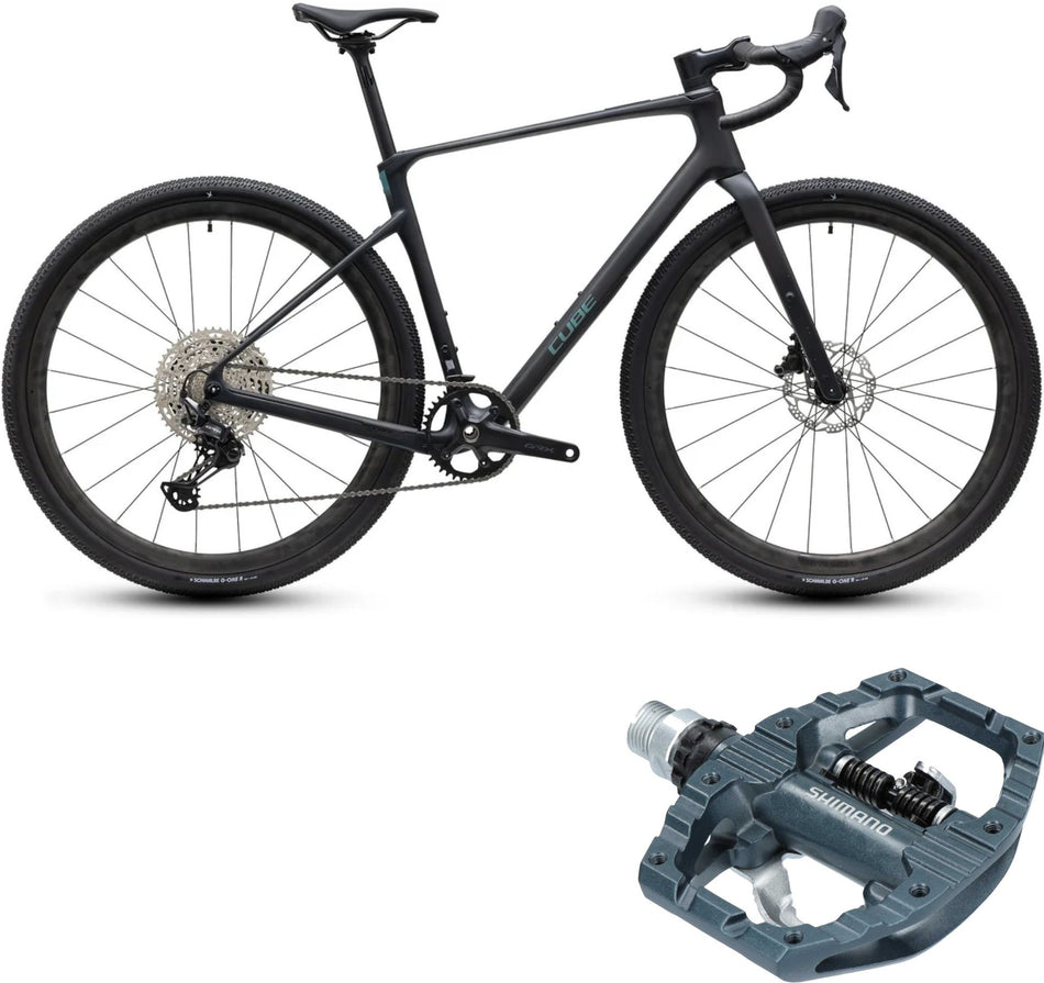 Cube Nuroad C:62 ONE Gravelbike Diamant 28" carbon´n´shiftverde inkl. Shimano PD-EH500 Pedale