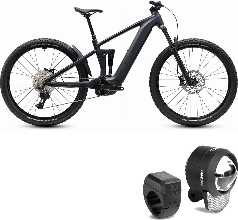 Cube Stereo Hybrid ONE44 Pro 800 Wh E-Bike Fully coal´n´black inkl. ACID Frontlicht PRO-E 200