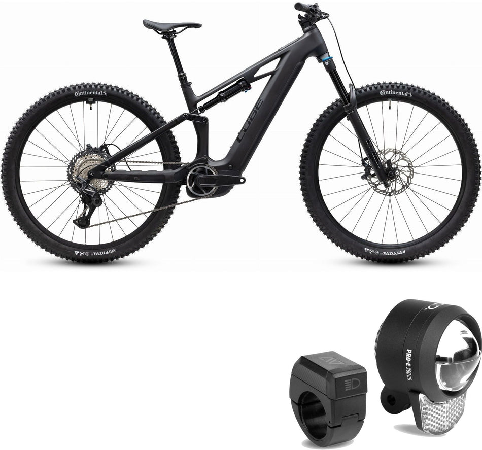 Cube Stereo Hybrid ONE44 HPC SLX 800 Wh E-Bike Fully blackline inkl. ACID Frontlicht PRO-E 200
