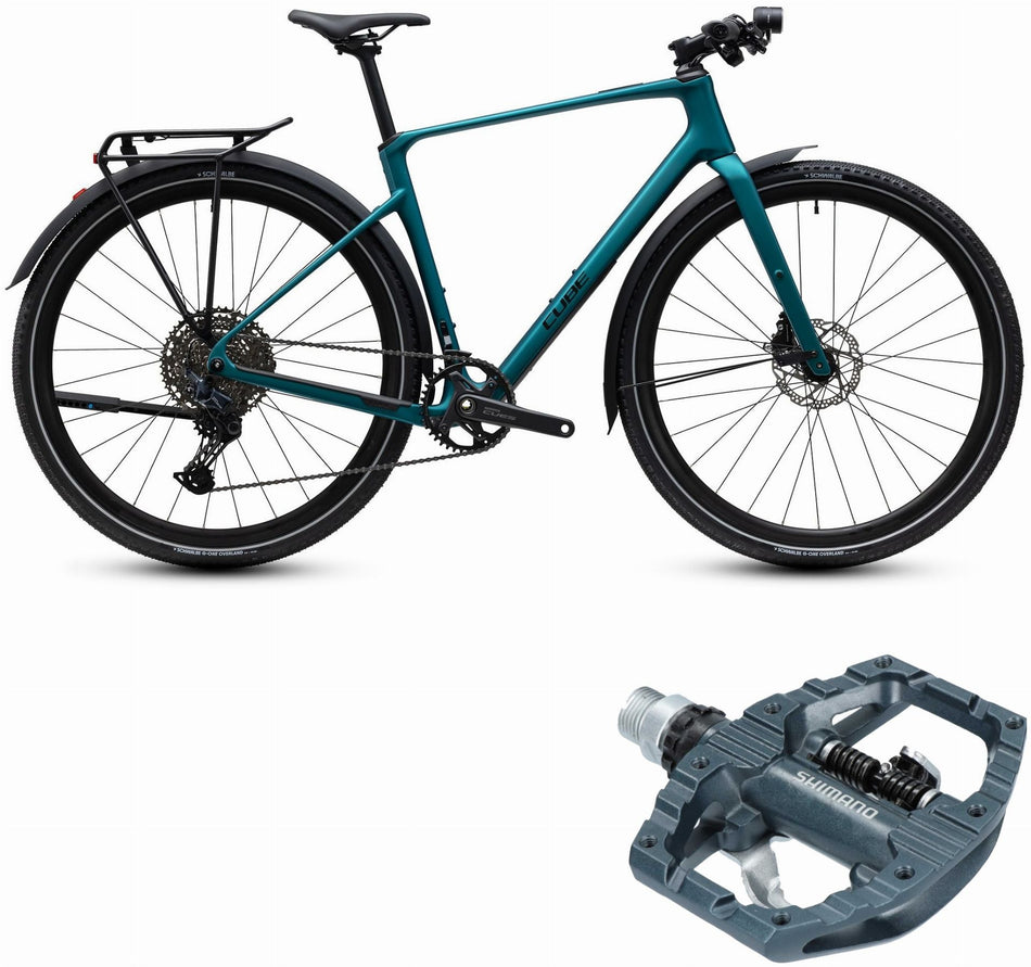 Cube Nulane C:62 SLX FE Fitnessbike Diamant 28" metallicpetrol´n´black inkl. Shimano PD-EH500 Pedale