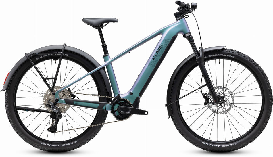 Cube Reaction Hybrid Pro 800 Wh FE E-Bike Hardtail Diamant polarlight´n´black inkl. ACID Faltschloss RIGID 90 + ACID Seitentaschen Pure CILink