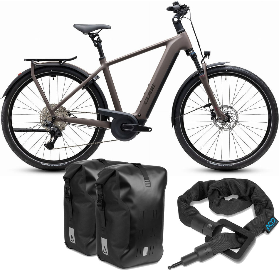 Cube Kathmandu Hybrid ONE 800 Wh E-Trekkingbike Diamant 28" cedar´n´chrome inkl. ACID Einsteckkette Solid 100 + ACID Seitentaschen Pro SMLink 2.0