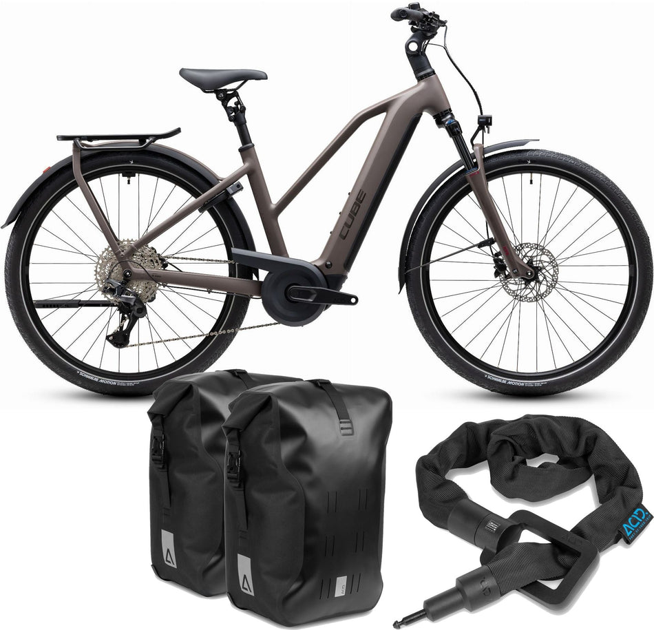 Cube Kathmandu Hybrid ONE 800 Wh E-Trekkingbike Trapeze 28" cedar´n´chrome inkl. ACID Einsteckkette Solid 100 + ACID Seitentaschen Pro SMLink 2.0