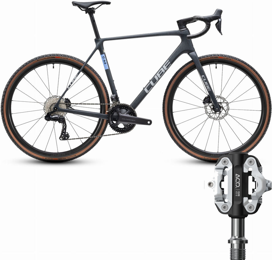 Cube Cross Race C:62 Race Cyclocross Diamant 28" carbon´n´crisscross inkl. ACID Pedale CLICK Axis A30