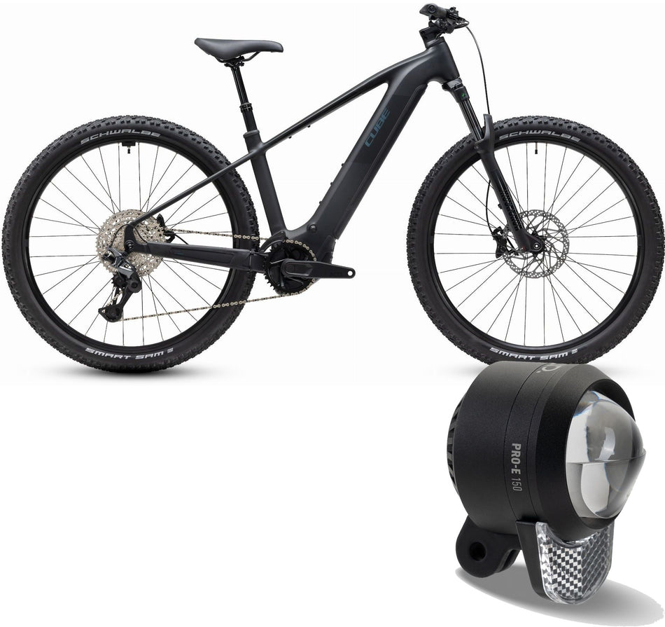 Cube Reaction Hybrid Pro 800 Wh E-Bike Hardtail Diamant silverdust´n´prism inkl. ACID Frontlicht PRO-E 150