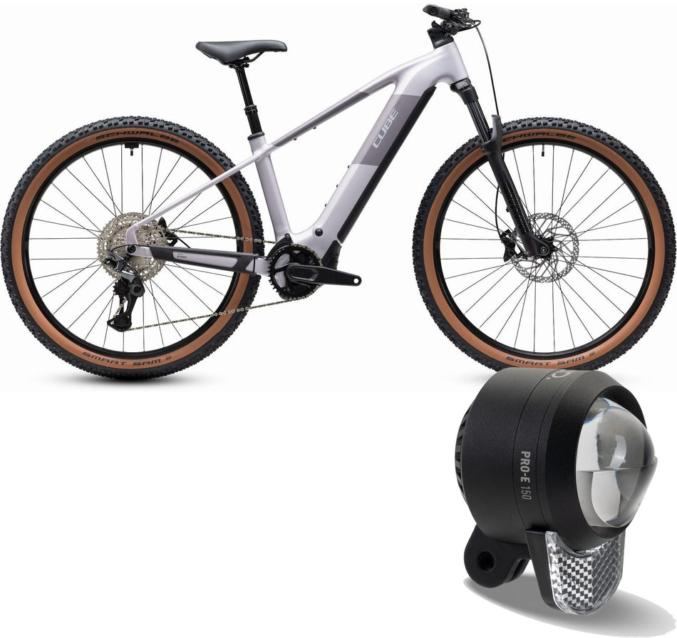Cube Reaction Hybrid Pro 800 Wh E-Bike Hardtail Diamant lilacbreeze´n´prizm inkl. ACID Frontlicht PRO-E 150