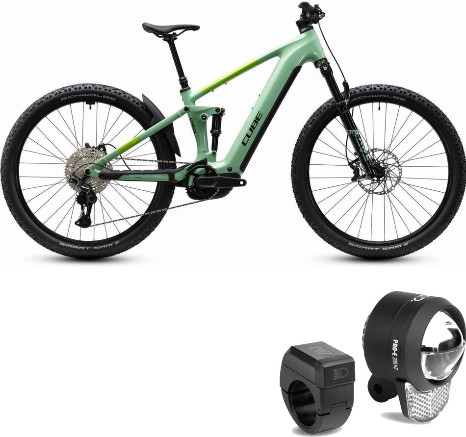 Cube Stereo Hybrid ONE22 SLX 800 Wh E-Bike Fully cactus´n´black inkl. ACID Frontlicht PRO-E 200
