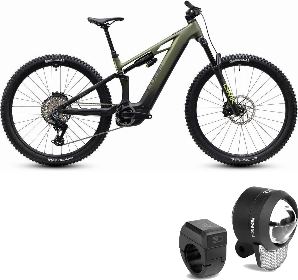 Cube Stereo Hybrid ONE44 HPC TM 800 Wh E-Bike Fully reedgreen´n´gills inkl. ACID Frontlicht PRO-E 200